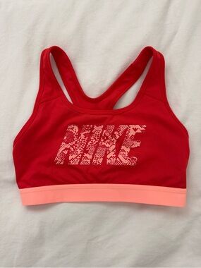 red nike sports bra